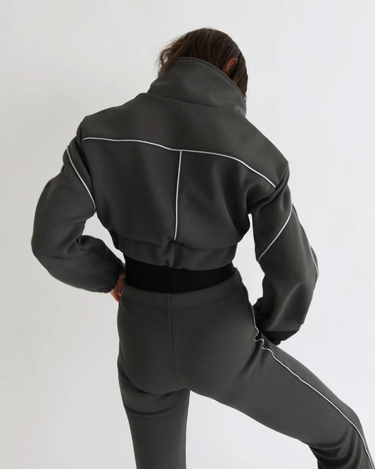 【Outlet Price】Mochi Track jacket -CHARCOAL-