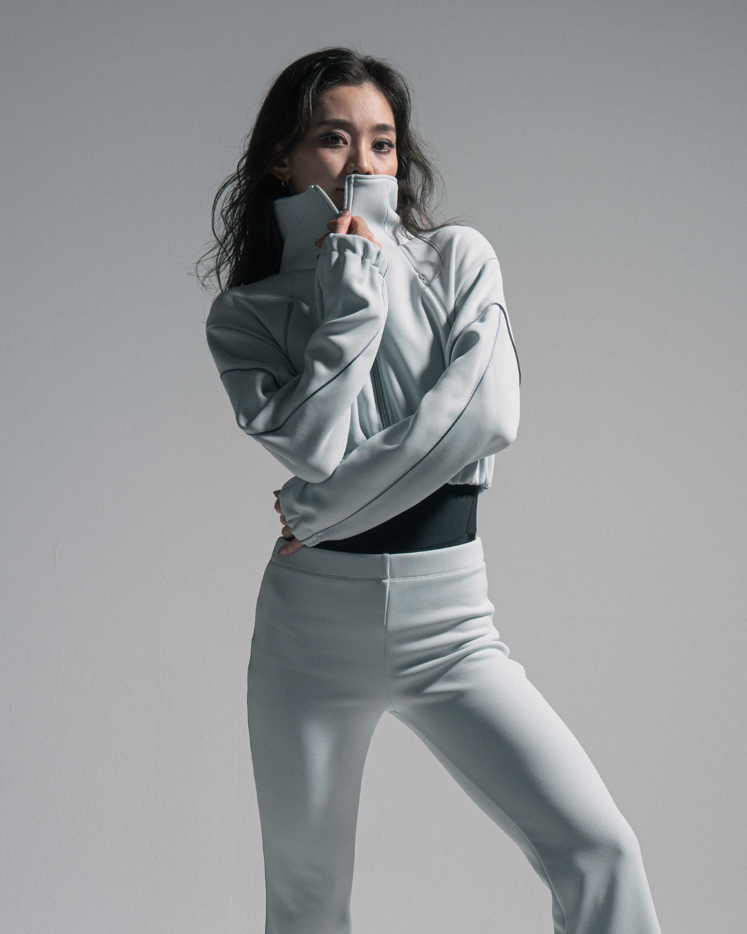 Mochi Track jacket -SILVER-