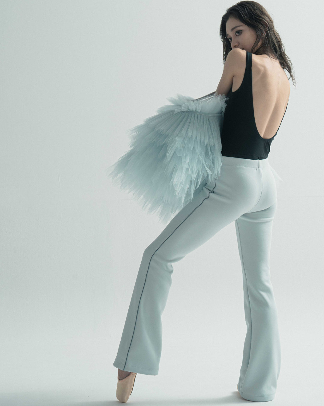 Mochi Track pants -SILVER-