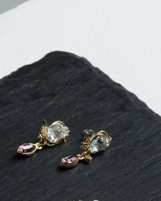 [受注生産商品] 睡蓮 ピアス/イヤリング -GOLD-