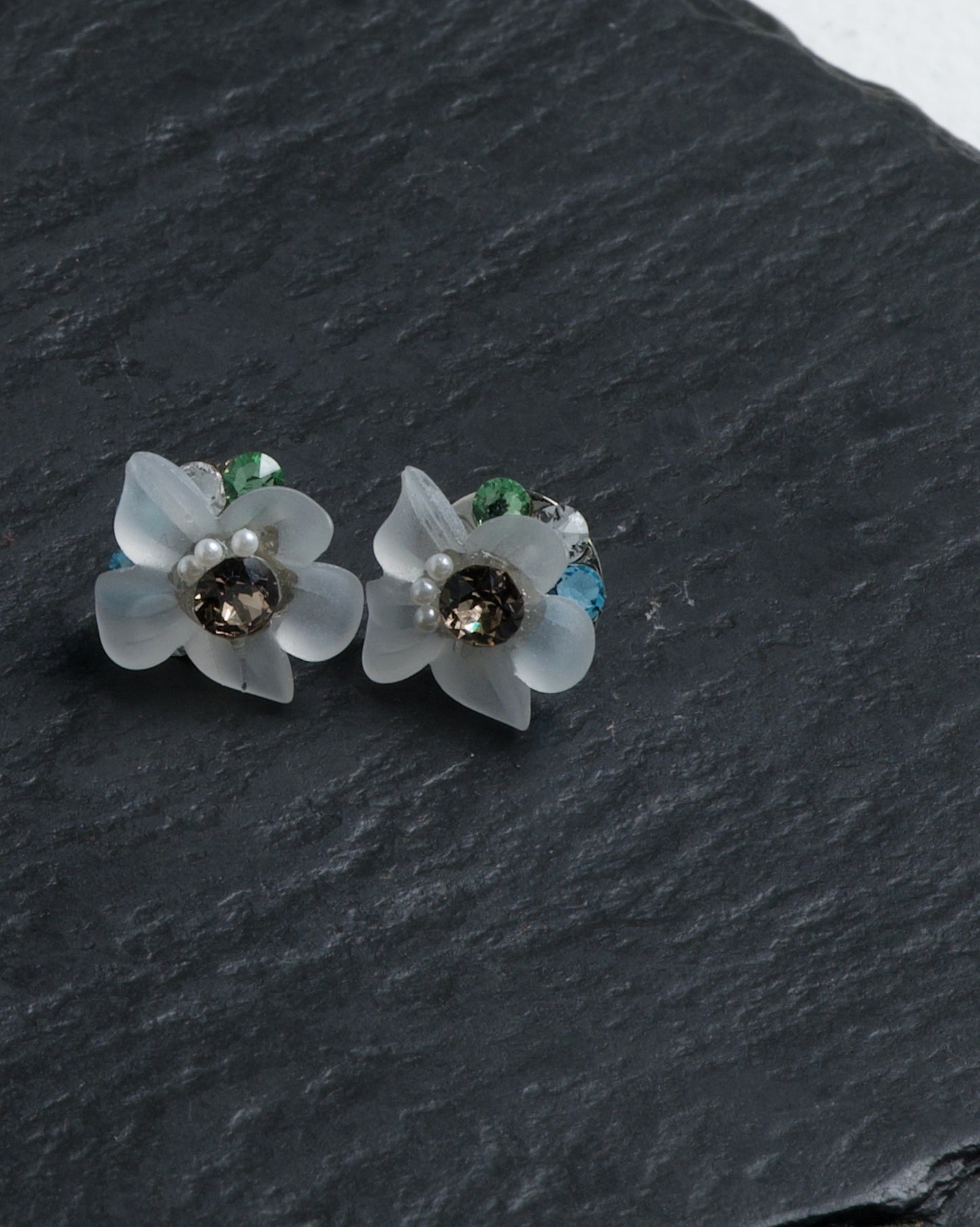 [受注生産商品] 花 ピアス/イヤリング -SILVER-