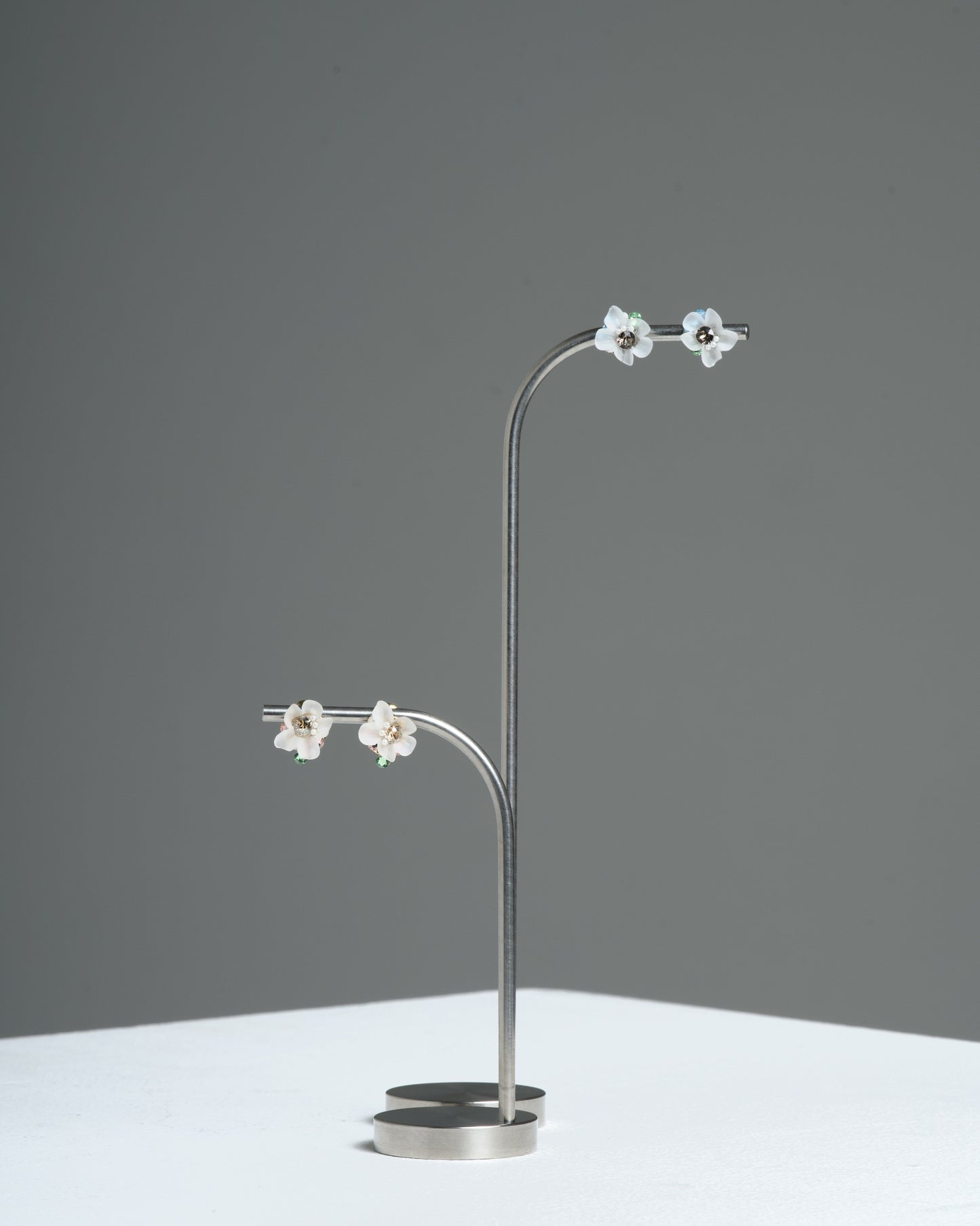 [受注生産商品] 花 ピアス/イヤリング -SILVER-