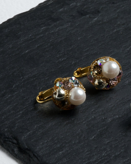 [受注生産商品] サークルランダム ピアス/イヤリング -GOLD-