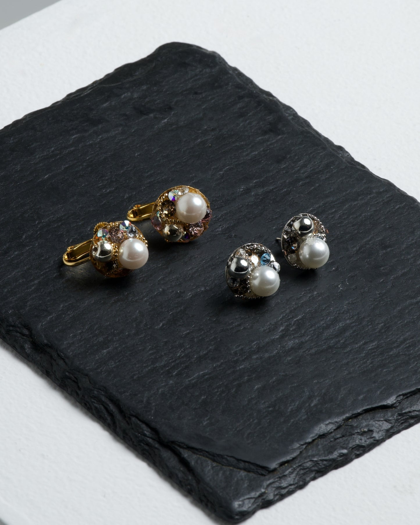 [受注生産商品] サークルランダム ピアス/イヤリング -GOLD-