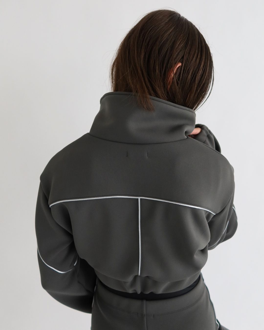 【1/25より発送予定】Double knit track jacket -CHARCOAL-